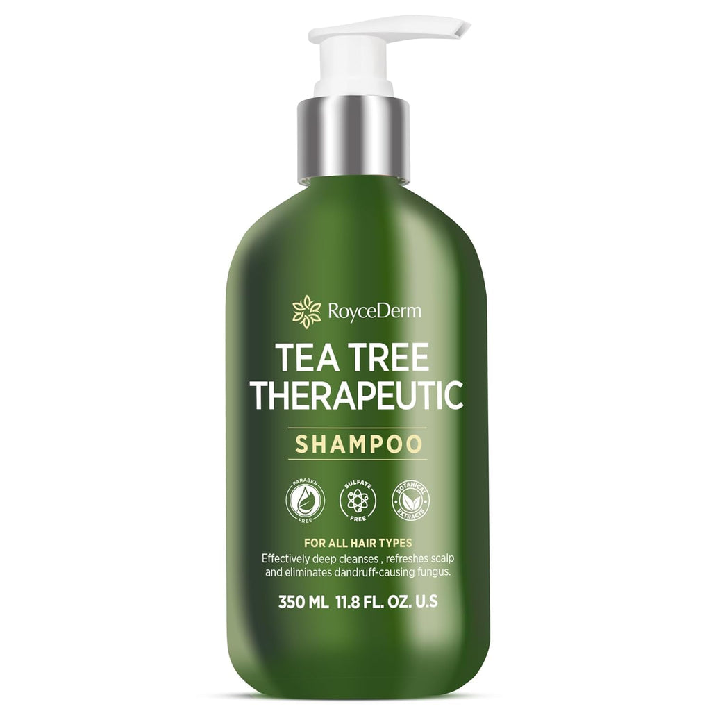 Roycederm Tea Tree Antifungal Care Bundle: Body Wash & Shampoo for Skin and Scalp Health
