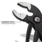 Klein Tools D5057B 7-Inch Adjustable Pliers, Quick-Adjust Klaw Pump Pliers, Compact Design with V-Jaw and Hardened Teeth for Maximum Torque