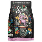 Bones Coffee Company Oh Fuudge! Flavored Coffee Beans, Whole Bean Coffee Medium Roast Low Acid, Pumpkin Spice Flavor (12 oz)