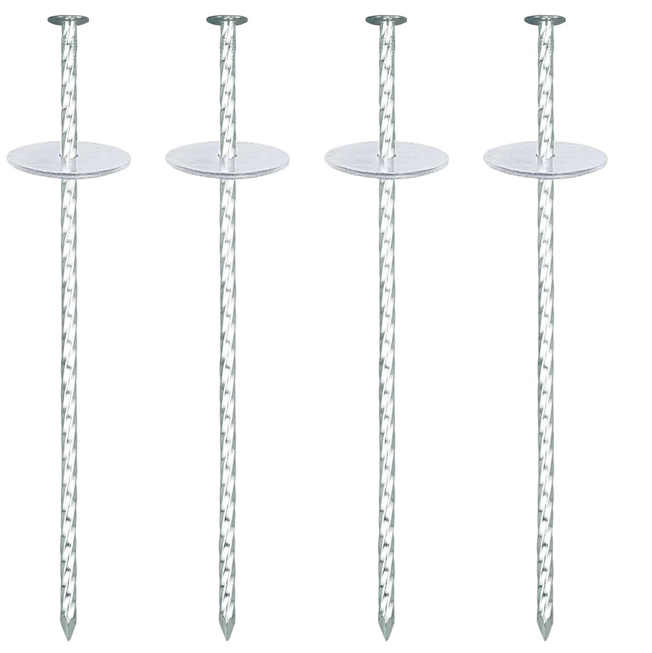 10" Landscape Stakes, 40 Pack Galvanized Metal Garden Stakes