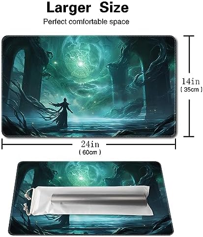MTG Playmat Size 24x14in Free Storage Bags Non-Slip Backing, Ideal for Card Game Enthusiasts TCG Playmat (DBT3-The Final Spell-No with Zone)