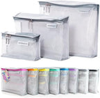 MUMI Travel Toiletry Bag Set 3 Water-Resistant Bags for Toiletries, Makeup, Shaving Essentials, Portable Organizer for Men & Women, Perfect for Travel Essentials