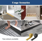 LIEKUMM 1" Rise PVC Threshold Ramp for Doorways, 1700 Lbs Capacity, Transition Ramp for Wheelchairs, Strollers, and Scooters, Cuttable, Black