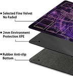 Playmat for MTG With Free Storage Bags, Game Mat 24 x 14 Inches, TCG and Board Game for Cards, Mousepad Desk (With Zones, Magic 13)