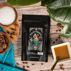 Bones Coffee Company Favorite Flavors Sample Pack Gift Set with Coffee Mug Medium Roast Whole Bean Coffee Low Acid Flavored Coffee Beans (4 oz, Pack of 5)