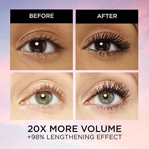 L’Oréal Paris Makeup Lash Paradise Mascara, Voluptuous Volume, Intense Length, Feathery Soft Full Lashes, No Flaking, No Smudging, No Clumping, Black, 0.25 Fl Oz (Pack of 1) Packaging May Vary