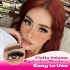 DIY Lash Extension Kit Fluffy Lash Clusters Kit 300PCS Eyelash Clusters with Bond and Seal Glue Thick 60D+80D+100D Cluster Eyelash Extensions Kit D Curl Volume Individual Lashes Kit at Home by Eefofnn