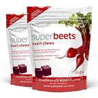 humanN SuperBeets Heart Chews - Grape Seed Extract & Non-GMO Beet Energy Chews - Pomegranate Berry Flavor - 120 Count (Total)