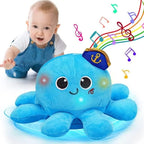 Tsomtto Musical Toys Plush Octopus Crawling & Walking Musical Toy Light Up Voice Control Dancing Toys Boys Girls Tummy Time Toys Toddler Boy Birthday Christmas First Shower Gifts