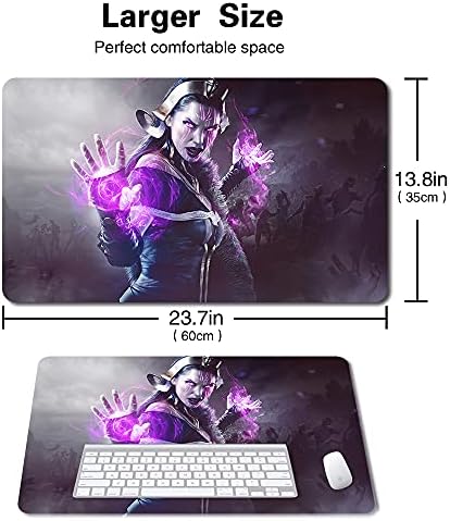 Board Game MTG Playmat Games Size 60X35 cm CCG Compatible for MTG CCG RPG Trading Card Game (Liliana)