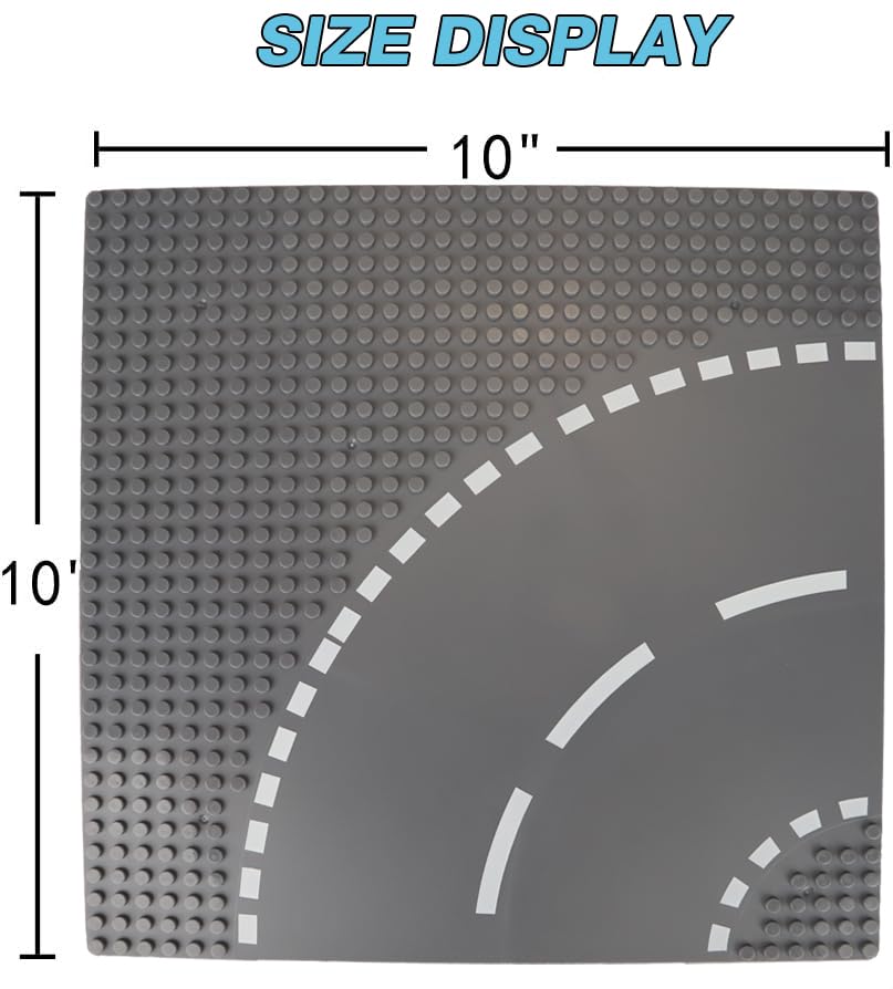 JNZong 9 Pack Road Base Plates for Building, Road Baseplates 100% Compatible with All Major Brands,Platten for City Sets(10"x10")
