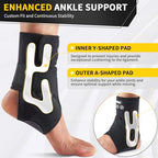 CAMBIVO Ankle Brace for Women & Men, Compression Ankle Support for Sprain & Strain, Achilles Tendonitis, Plantar Fasciitis & Recovery, Ankle Sleeve for Running, Basketball, Football, Daily Use