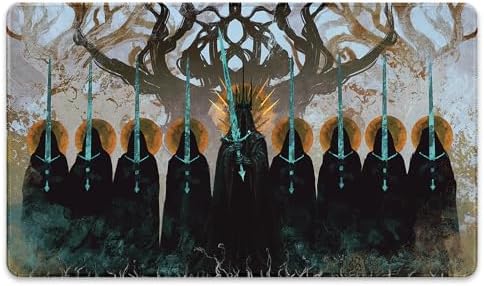 The Nine Black Riders (Stitched) - MTG Playmat by Anato Finnstark - Compatible with Magic The Gathering Playmat - Original Play Mat Art Designs