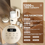 Nut Milk Maker,8 in 1 New Upgrade Soy Milk Maker Automatic for Almond,Oat,Plant-Based Milk and Non-Dairy Beverages,42oz Almond Milk Maker Machine with Delay Start/Self Clean/Boil Water