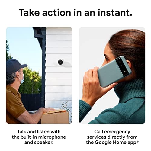 Google Nest Cam Outdoor or Indoor, Battery 2nd Generation - Snow (Renewed)