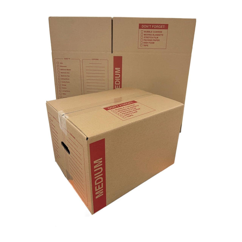 20 - Pack Medium Cardboard Moving Boxes 18x14x12 32 ECT With Handles