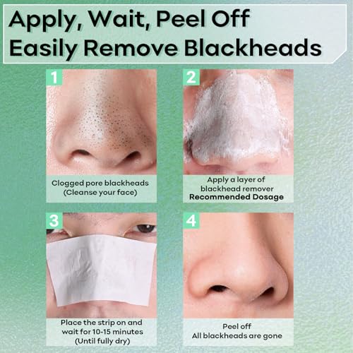 Blackhead Remover, Nose Pore Strips for Blackheads, Black Head Remover Peel Off Mask for Face with 100pcs Strips, Puntos Negros Remover, 50g