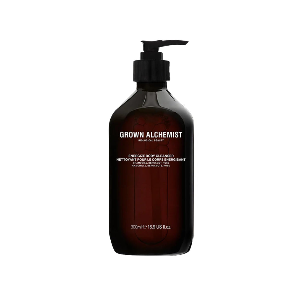 Grown Alchemist Energize Body Cleanser, Chamomile, Bergamot & Rose Gentle Bodywash. Hydrates and Cleanses Skin (300 ml).