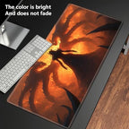 Playmats for Magic: The Gathering MTG Card Game Mat Plus 50 Pcs Card Sleeves, 24 x 14 inch TCG Mat with Stitched Edge for Commander Deck Duskmourn Board Game, Art of Dark Queen