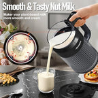 𝟲 𝗶𝗻 𝟭 Nut Milk Maker, 27oz(800ml) Homemade Almond, Oat, Coconut, Soy, Plant Based Milks and Non Dairy Beverages, Soy Milk Maker Machine with Delay Start/Keep Warm/Self-Cleaning/Boil Water