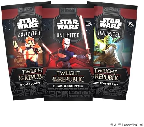 Asmodee Star Wars: Unlimited TCG Twilight of The Republic Booster Display (Set of 24 Booster Packs) - Trading Card Game for Kids & Adults, Ages 12+, 2+ Players, 20 Min Playtime