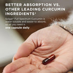 Solgar Full Spectrum Curcumin - 105 LiCaps - Superior Absorption - Brain, Joint & Immune Health - Vegan, Gluten-Free, Non-GMO, Dairy Free - 105 Servings