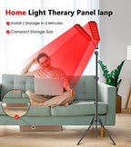 Red Light Therapy Lamp, Infrared Light Therapy with Stand - 660nm Redlight and 850nm Near Infrared Light Device for Body Pain Relief Skin Care