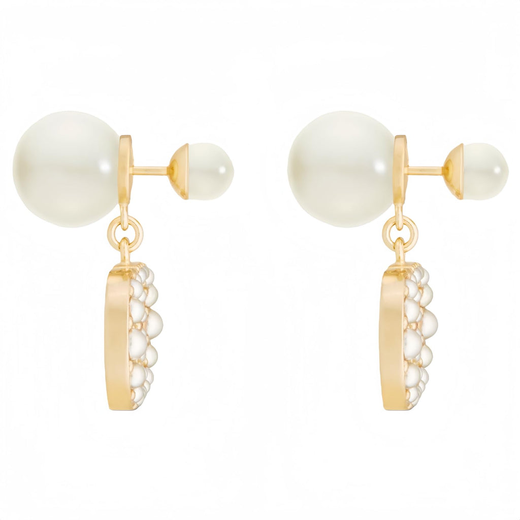 Merlinae 18K Gold Plated Copper Pearl Earrings Non-Allergenic Birthday Gift Baroque Exquisite Jewelry Shining And lustrous Earrings For Women