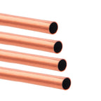 Tynulox 1/4"(6.5mm) OD 99.9% Copper Tube 0.5mm Wall × 300mm Length × 4Pcs, Pure Copper Tubing 110 Copper Seamless Round Tubing for Refrigerator, Jewellery and Industry