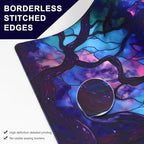 MTG Playmat, TCG Card Game mat, Stitched Edge, Non-Slip Rubber Bottom - 24 x 14 inch - Swamp