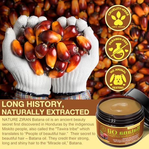 Raw Batana Oil for Hair Growth, Pure Unrefined and Organic Dr. Sebi Hair Growth Oil from Honduras, Batana Hair Growth Oil for Repairs Damaged Hair & Prevent Hair Loss (1pcs)