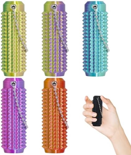 Little Ouchies Fidget Toys,Pain Stim Fidget Toy Reduce Stress for Adults,Anxiety Relief Pain Stim,Spiky Fidget Keychain for Anxiety and Stress Reduction,Novelty Gifts for Friends 5PCS