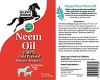 Happy Horse Neem Oil, 100% Cold Pressed and Unrefined, Cosmetic Grade, Add to Horse Fly Spray, 12oz
