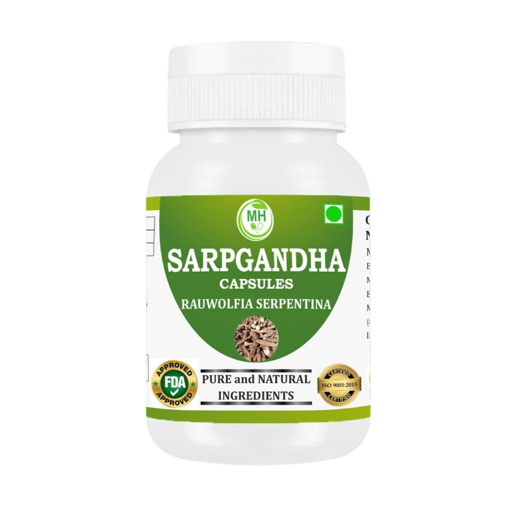 Morsan Healthcare's Sarpgandha (Rauwolfia serpentina) Capsules, Combo Pack of 2 x 60 x 500 mg. Veg. Capsules (2)