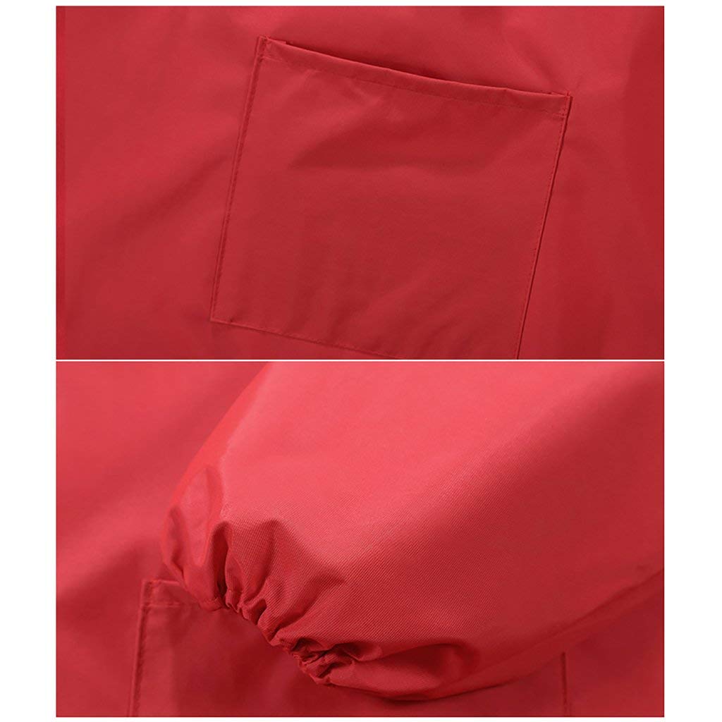 EVGVAT Kids Art Smock Long Sleeve with Pocket Child Chef Bib Apron for Kitchen Cooking Painting (Black, Large(8-12years))