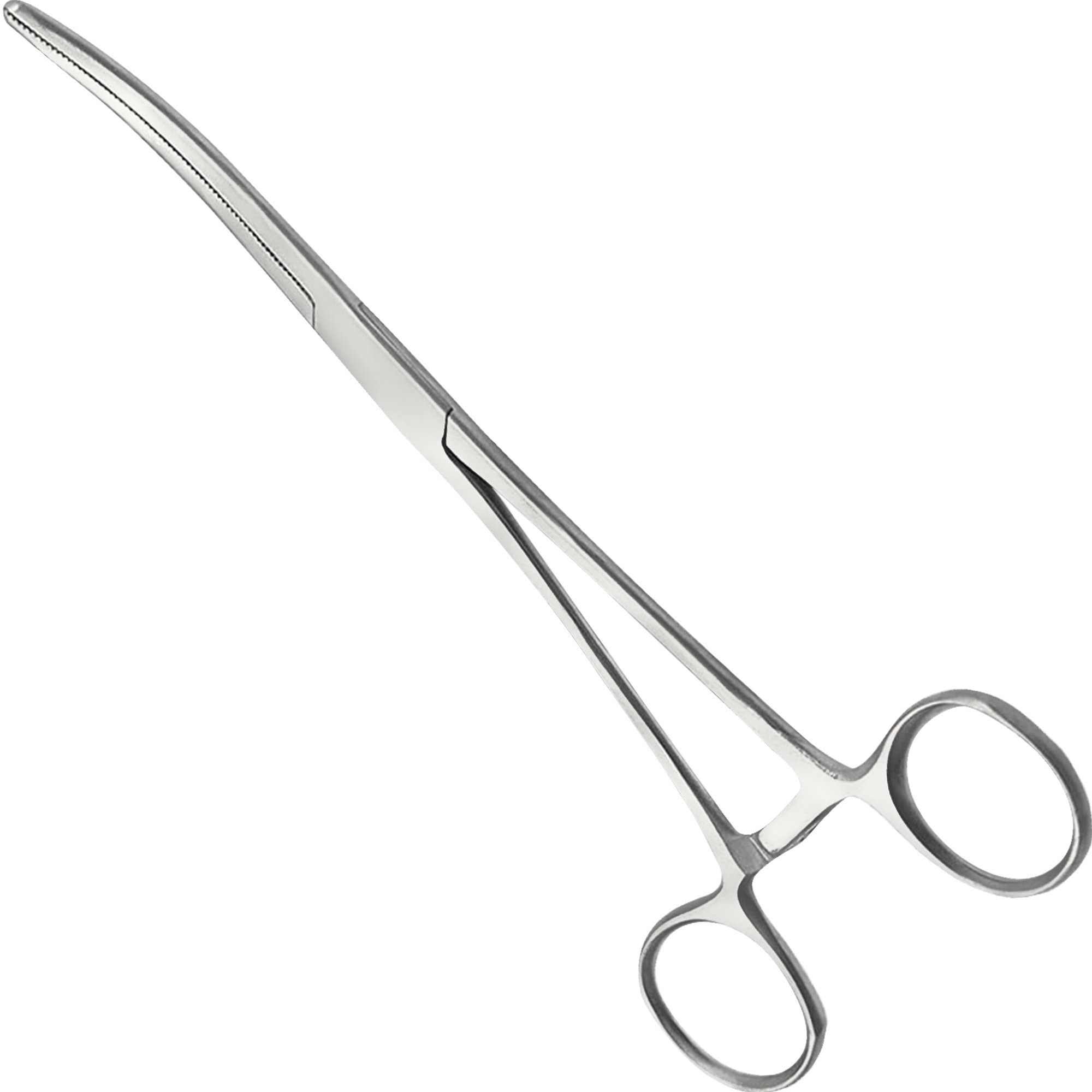 XTRM CRAFT Pean Hemostat Curved 14" Multipurpose Locking Tweezer Clamps Serrated, Stainless Steel, Hemostats for Nurses, Fishing Forceps, Crafts and Hobby