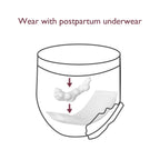 Momcozy Postpartum Disposable Underwear, 12 PCS No Leak New-Thin Built-in Pad Self-Absorbent Free-Move Period Underpants for Women Mothers Moms Labor Delivery Care White
