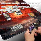 MTG Playmat Size 24x14in Free Storage Bags Non-Slip Backing Printing, Ideal for Card Game Enthusiasts TCG Playmat (No with Zone,Bloody Night)