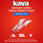 Kava Low Acid Instant Coffee Single Serve Stick Packets, 20 Count (Pack of 6)