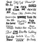 29 Kinky Temporary Tattoos for Adults - Naughty Sexy BDSM Fantasy Body Art Tattoo Sticker Set