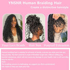 Human Hair Braiding Hair 14 Inch Deep Wave Bulk Human Hair for Braiding 10A Brazilian Curly Human Hair Extensions for Boho Braids Wet and Wavy Color 27# Honey Blonde Human Braiding Hair 2 Bundle 100g