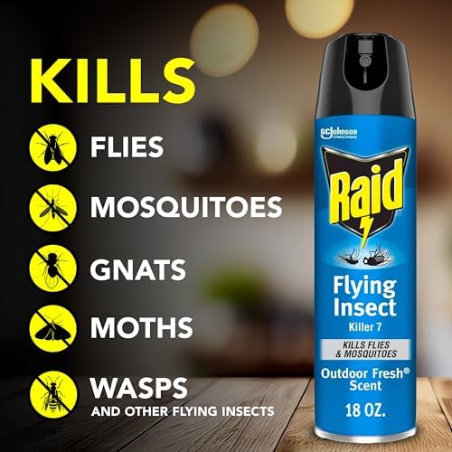 Raid Flying Insect Killer 7, Insecticide Spray with Outdoor Fresh Scent, 18 fl oz