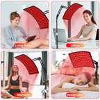 Red Light Therapy Lamp for Body, Infrared Light Therapy Lamps with Stand 660nm Red Light &850nm Near Infrared Light Therapy Lamp Device for Body at Home with Eyes Protection Goggles（Brown Black）