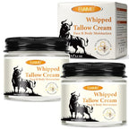 Beef Tallow for Skin, 2Pcs Tallow Face Moisturizer, Natural Grass-Fed Grass Finished Beef Tallow and Honey Balm Deeply Moisturizing for Face & Body