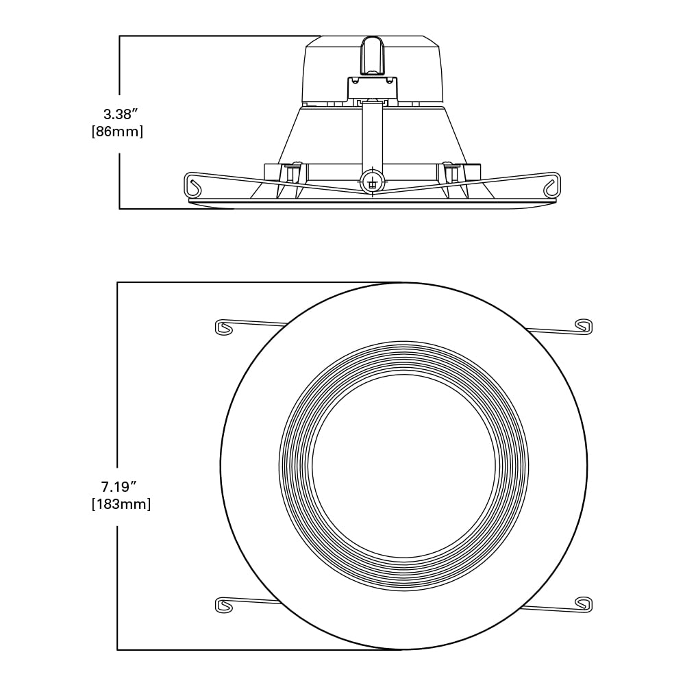 HALO LT 5 in / 6 in 6-Pack Indoor/Outdoor Recessed LED Retrofit Trim Can Lights 3CCT Selectable 3000K/4000K/5000K 600 Lumens Dimmable ENERGY STAR Certified