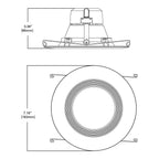 HALO LT 5 in / 6 in 6-Pack Indoor/Outdoor Recessed LED Retrofit Trim Can Lights 3CCT Selectable 3000K/4000K/5000K 600 Lumens Dimmable ENERGY STAR Certified