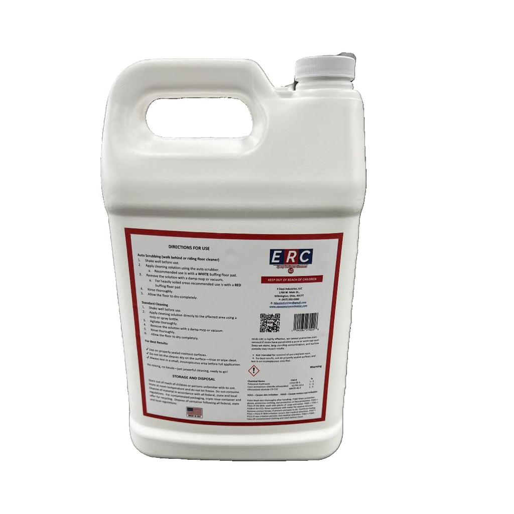 ERC #1 Epoxy Cleaner "Ready 2 Go" Pre-Diluted Gallon of ERC Epoxy & Resinous Surface Cleaner | Professional Strength | No Mixing Required | Cleans Epoxy Floors, Sealed Concrete, and More