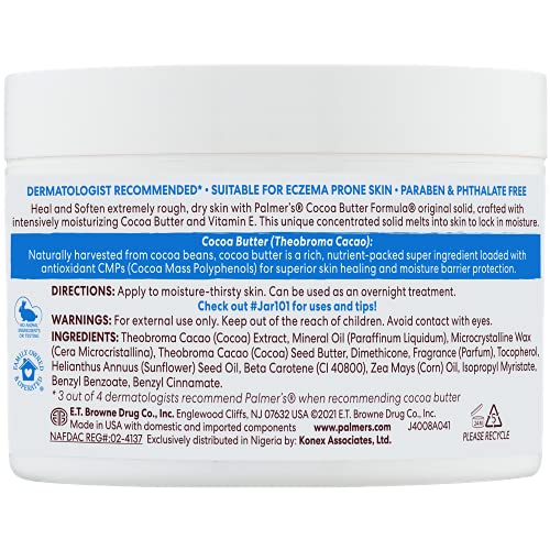Palmer’s Cocoa Butter Formula Daily Skin Therapy, Solid Formula, 7.25 Ounces (Pack of 3) .pack