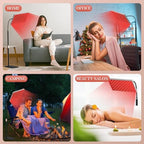 Red Light Therapy for Body: Infrared Light Therapy Panel Lamp with Stand, 660nm Deep Red and 850nm Near Infrared LED Device at Home for Face and Body