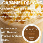 Sarasota K-Cup Coffee Pods | Medium Roast Flavored Coffee | Salted Caramel Cream | Single Serve for Keurig Brewers | Gourmet, Low Acid, Mold Free | 24 Count